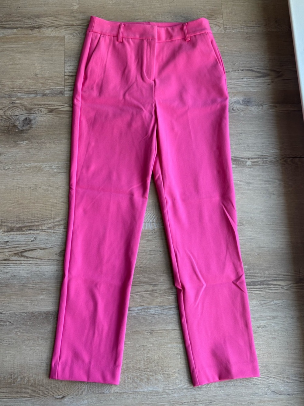 Rachel Zoe Hot Pink Straight-Leg Tailored Pants